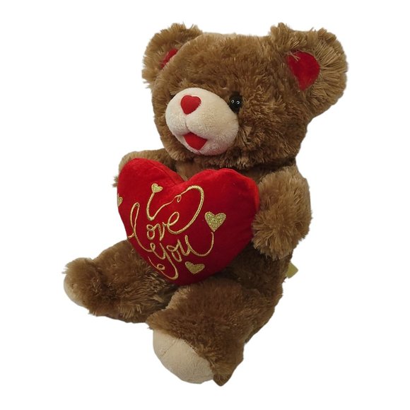 Dan Dee 2019 Sweetheart Teddy Bear Plush 18" Stuffed Animal Toy I Love You Heart - Picture 2 of 11